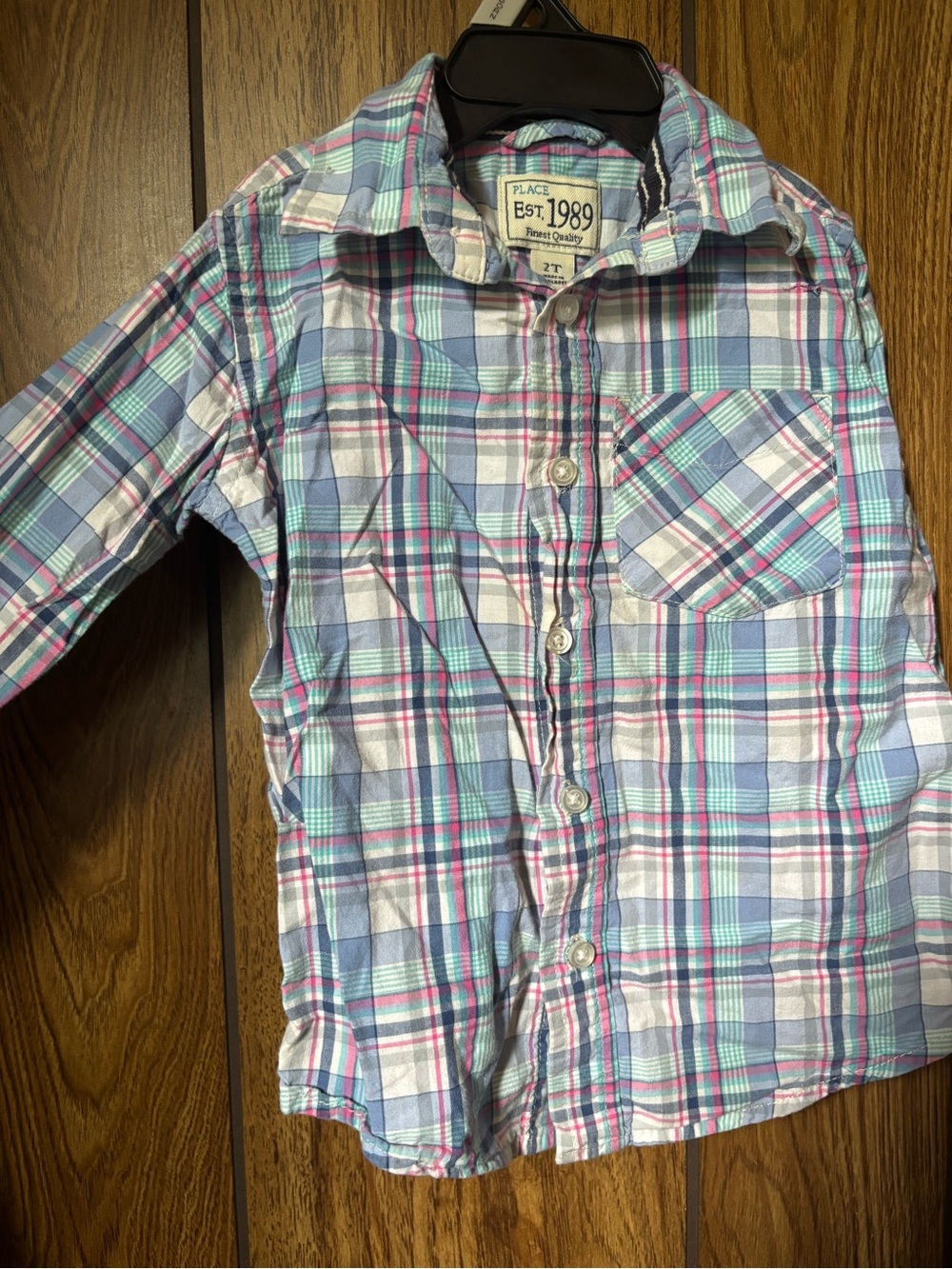 The Children’s Place Plaid Button-Up Shirt | Toddler Boys 2T